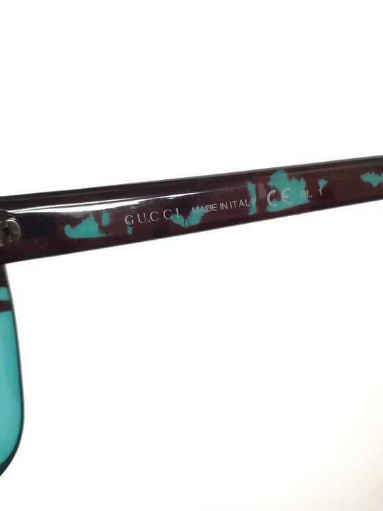 Gucci Oversized Cat Eye Sunglasses Womens Brown Turquoise GG 3585/S Gradient main image 8